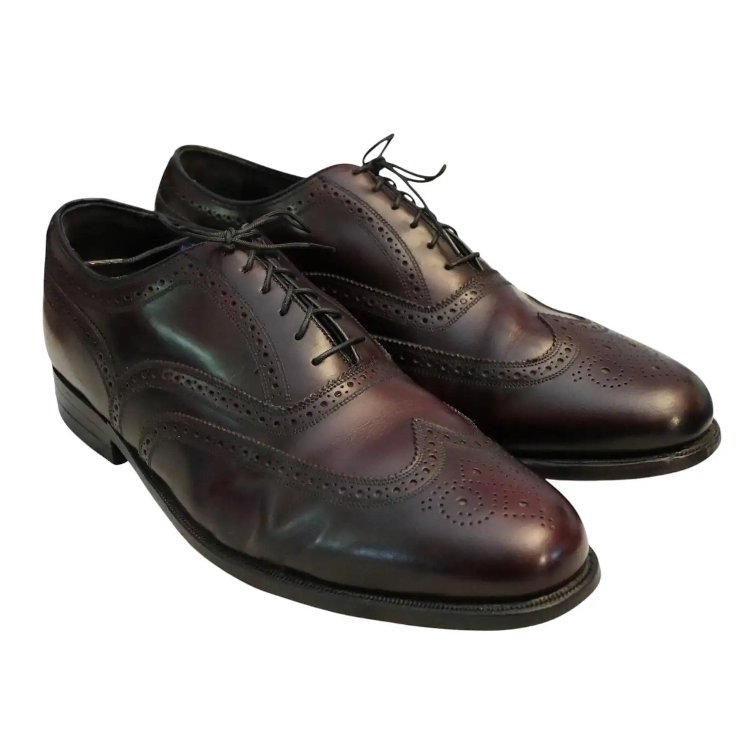 Vintage Florsheim Burgundy Leather Dress Shoes For Men