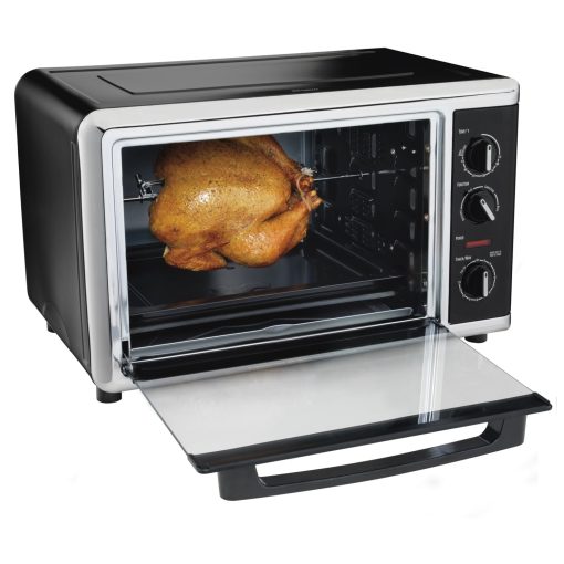 Hamilton Beach Black Countertop Oven with Convection and Rotisserie - Image 2