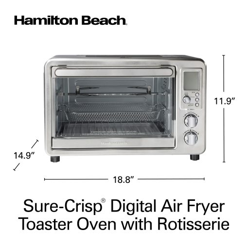 Hamilton Beach Sure-Crisp Digital Air Fryer Toaster Oven with Rotisserie - 9' x 12'