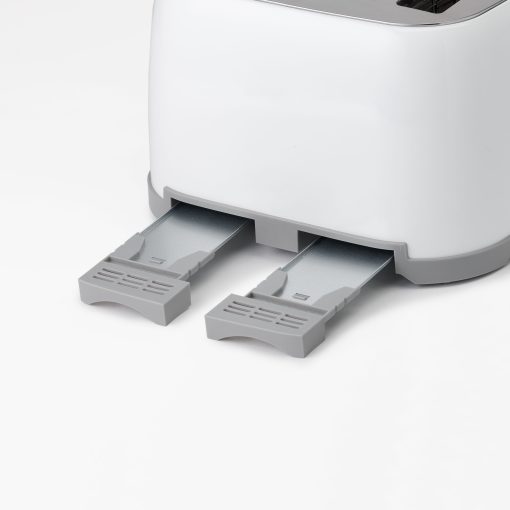 Betty Crocker 4-Slice Multi-Function Toaster, Toaster 4 Slice with Extra Wide Slots for Thick Bread, White