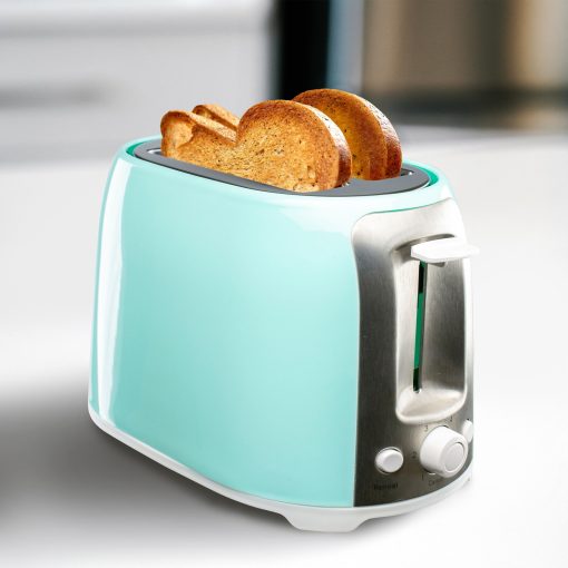 Vintage 2-Slice Cool Touch Extra Wide Slot Toaster in Turquoise - Image 3