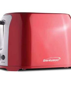 Brentwood TS-292B Red Stainless Steel 2-Slice Cool Touch/ Wide Slot Toaster