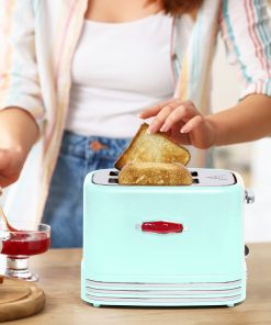 Nostalgia Retro 2-Slice Bagel Toaster, Aqua