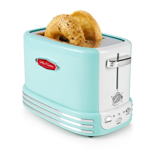 Nostalgia Retro 2-Slice Bagel Toaster, Aqua - Image 2