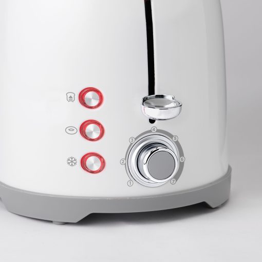 Betty Crocker 2-Slice Multi-Function Toaster, Toaster 2 Slice with Extra Wide Slots for Thick Bread, White