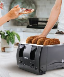 4 Slice Dual Use Easy Dial Control Toaster in Black