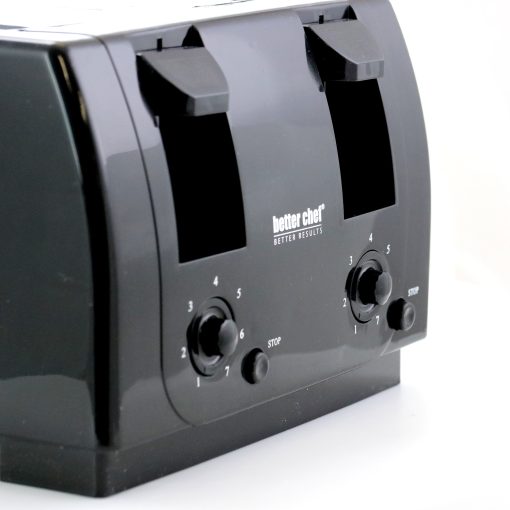 4 Slice Dual Use Easy Dial Control Toaster in Black - Image 4