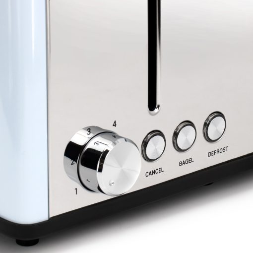 Redmond 4-Slice Extra Wide Slot 1650W Stainless Steel Toaster in Light Blue - Image 4