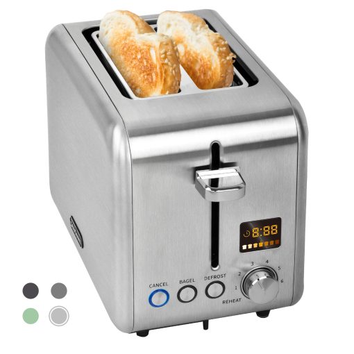 SEEDEEM Toaster 2 Slice, Stainless Steel Toaster with LCD Display - Image 2