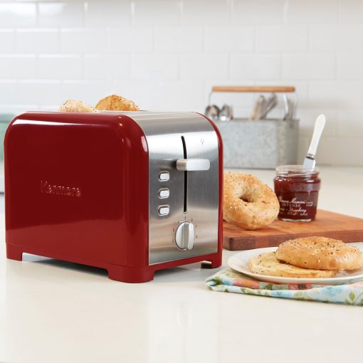 Kenmore 2-Slice Red Stainless Steel Toaster, Wide Slot, Bagel/Defrost - Image 3