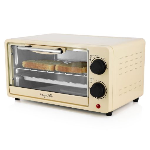 Counter Top Compact 9L Electric Toaster Oven with Rack in Cream - Image 2
