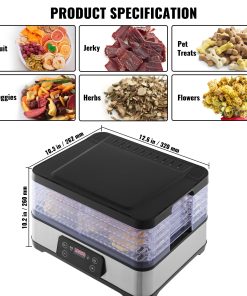 Food Dehydrator Machine for Jerky, Herb, Meat, Beef, Fruit ETL Listed