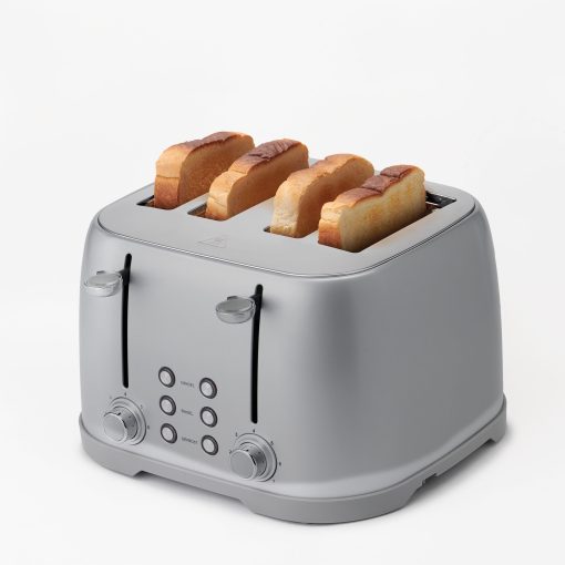 Betty Crocker 4-Slice Multi-Function Toaster, Toaster 4 Slice with Extra Wide Slots for Thick Bread, Silver - Image 2