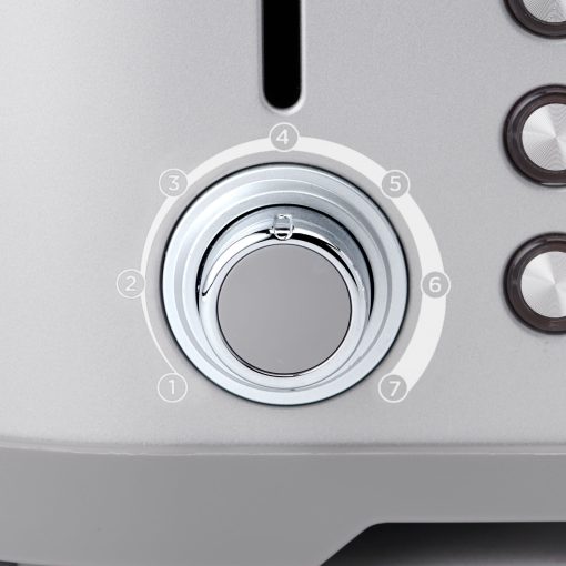 Betty Crocker 4-Slice Multi-Function Toaster, Toaster 4 Slice with Extra Wide Slots for Thick Bread, Silver - Image 4