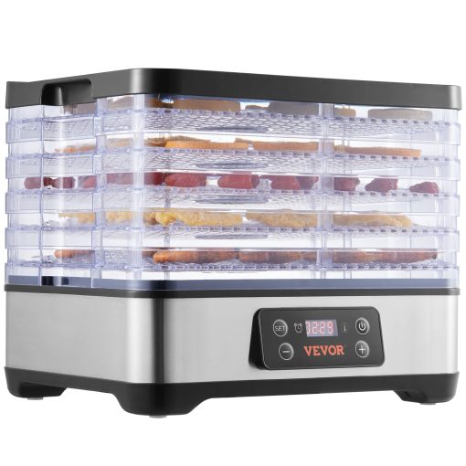 VEVOR Food Dehydrator Machine Fruit Dehydrator Electric Food Dryer w/ Digital Adjustable Timer & Temperature - Image 2