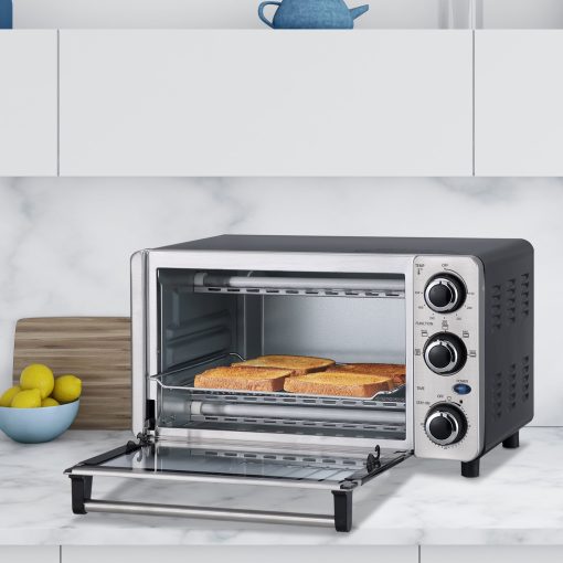 Danby 0.4 cu ft/12L 4 Slice Countertop Toaster Oven in Stainless Steel - Image 4