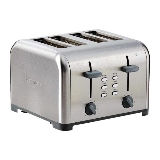 Kenmore 4-Slice Stainless Steel Toaster, Dual Controls, Wide Slot - Image 2