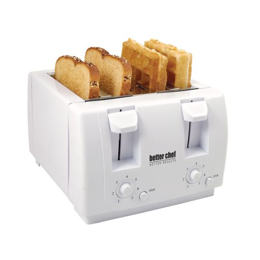 Better Chef 4 Slice Dual-Control Toaster in White IM-241W - Image 2