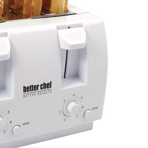 Better Chef 4 Slice Dual-Control Toaster in White IM-241W - Image 3