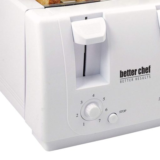 Better Chef 4 Slice Dual-Control Toaster in White IM-241W - Image 4
