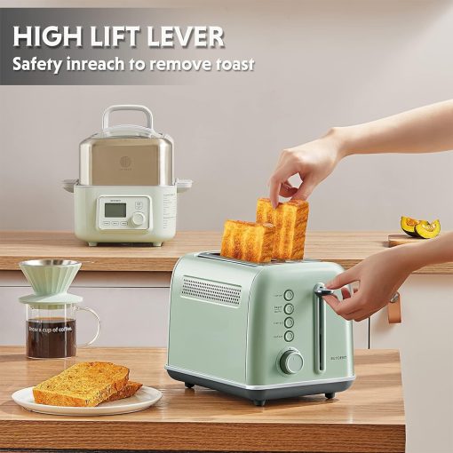 BUYDEEM 2-Slice Toaster,Extra Wide Slots Stainless Steel with High Lift Lever Toster - Image 5