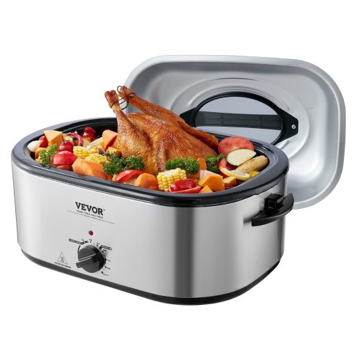 VEVOR Electric Roaster Oven Turkey Roaster Oven with Self-Basting Lid Adjustable Temp - Image 4