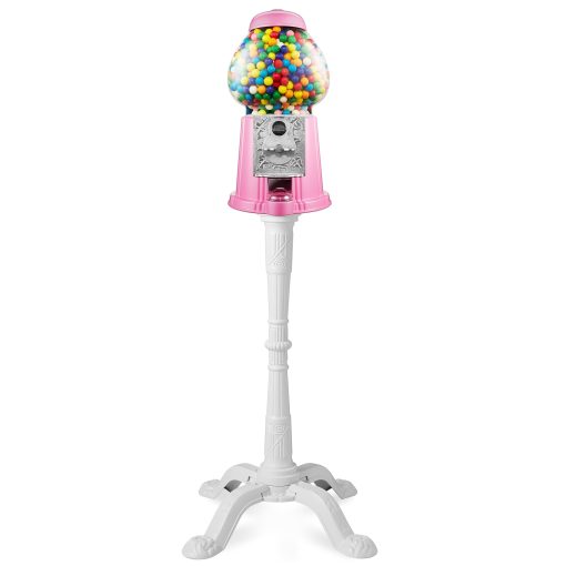 15in Gumball Machine w Stand Pink VintageStyle Candy Dispenser - Image 2
