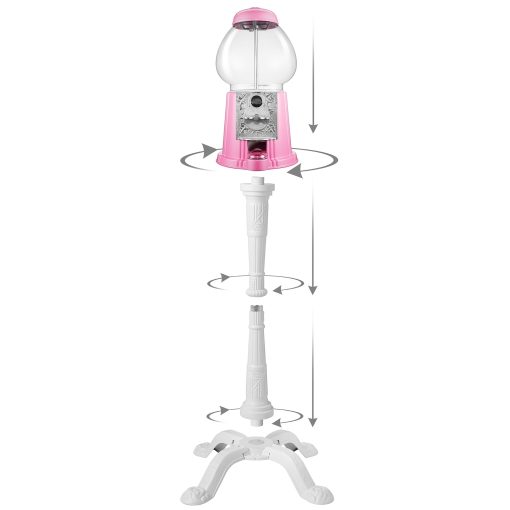 15in Gumball Machine w Stand Pink VintageStyle Candy Dispenser - Image 5