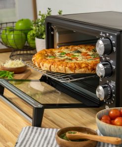 5-in-1 Function 4 Slice Countertop Convection Oven in Matte Black