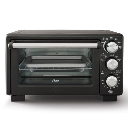 5-in-1 Function 4 Slice Countertop Convection Oven in Matte Black - Image 2