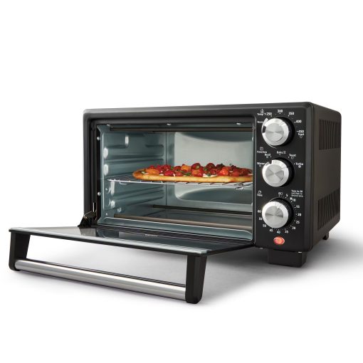 5-in-1 Function 4 Slice Countertop Convection Oven in Matte Black - Image 4