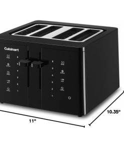 Cuisinart CPT-T40P1 4-Slice Touchscreen Toaster, Black,
