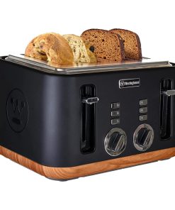 4 Slice Toaster - Faux Wood