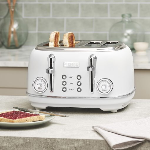 HADEN Chelsea 4 Slice Toaster Wide Slot with Removable Crumb Tray and Control Settings - Image 4