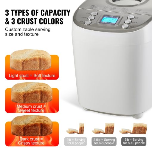 Bread Maker with Gluten Free Setting, Whole Wheat Bread Making, Digital, Programmable - Image 5