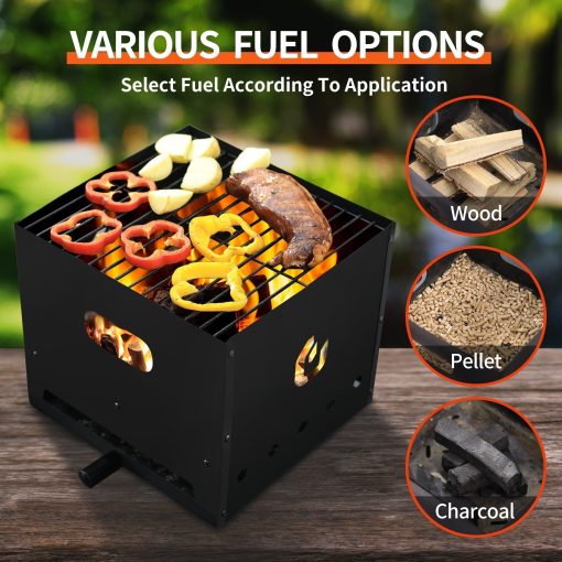 4 in 1 Outdoor Pizza Oven 2 Layer Detachable Grill Oven Multifunctional Pizza Maker with Pizza Stone - 12 inch - Image 5