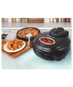 Euro Cuisine PM600 Electric Pizza Maker with Rotating Stone & Deep Pan