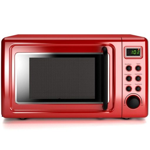 Costway 0.7Cu.ft Retro Countertop Microwave Oven 700W LED Display - Image 5