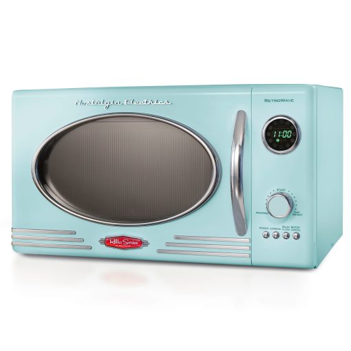 Nostalgia Retro Microwave Oven - .9 Cu. Ft. Aqua - Image 2