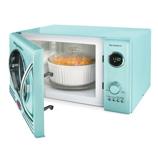 Nostalgia Retro Microwave Oven - .9 Cu. Ft. Aqua - Image 4