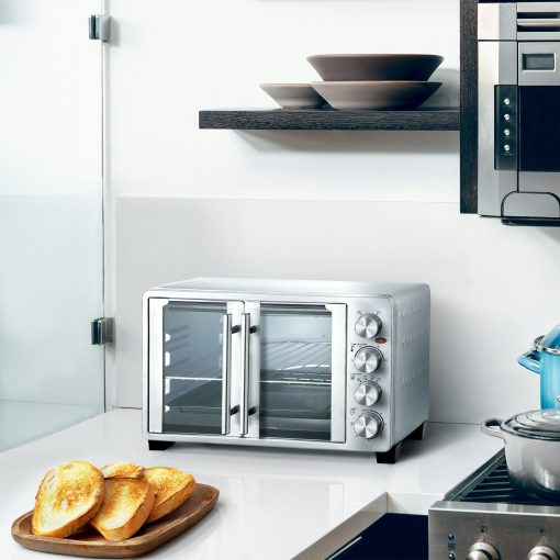 French Door Counter Top Oven and Toaster 30L with Baking Tray and Convection Rack
