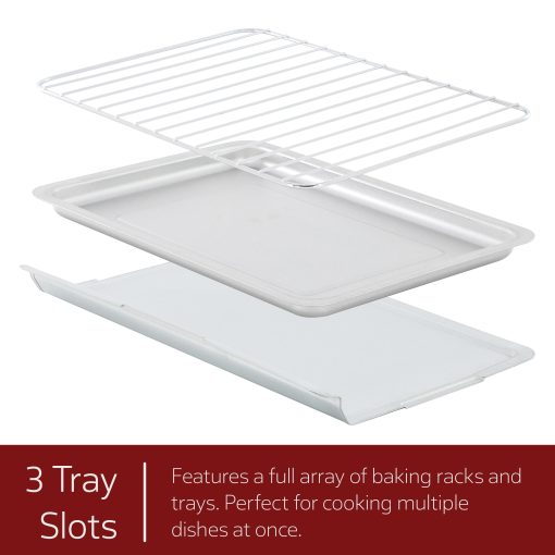 French Door Counter Top Oven and Toaster 30L with Baking Tray and Convection Rack - Image 5