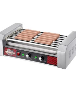 Hot Dog Roller Machine &ndash Stainless-Steel Cooker with 7 Non-Stick Rollers by Great Northern Popcorn