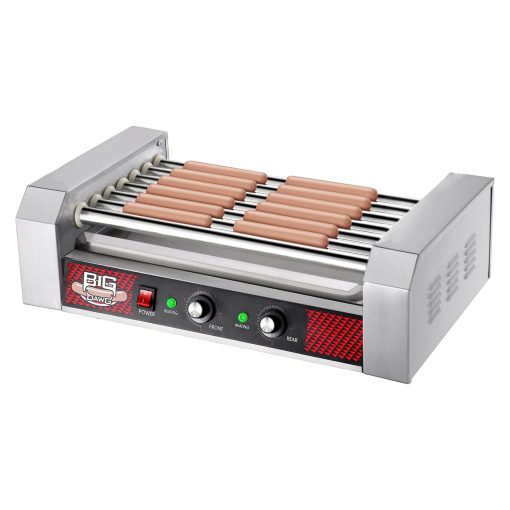 Hot Dog Roller Machine &ndash Stainless-Steel Cooker with 7 Non-Stick Rollers by Great Northern Popcorn