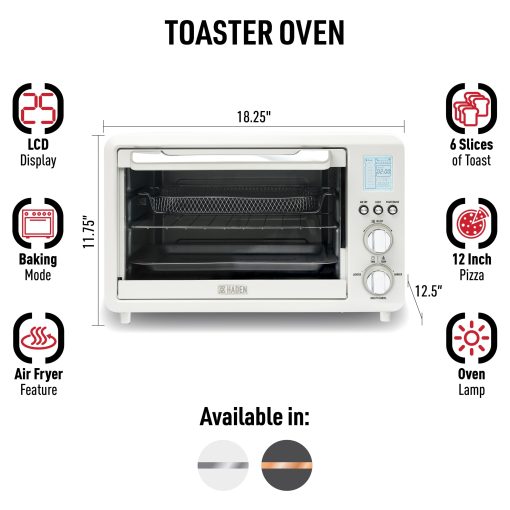 HADEN 25 Liter Toaster Oven with Air Fry, Bake, Broil, Toast Functions - Image 5