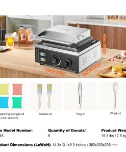 Electric Donut Maker Temperature 122-572&8457, for Restaurant and Home Use - 1550W