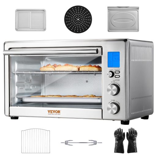 10-IN-1 Convection Oven, 28L/29.6Qt Multifunctional Conventional Oven Countertop, 1800W 4-Tier Toaster with Front Glass Door - Image 2