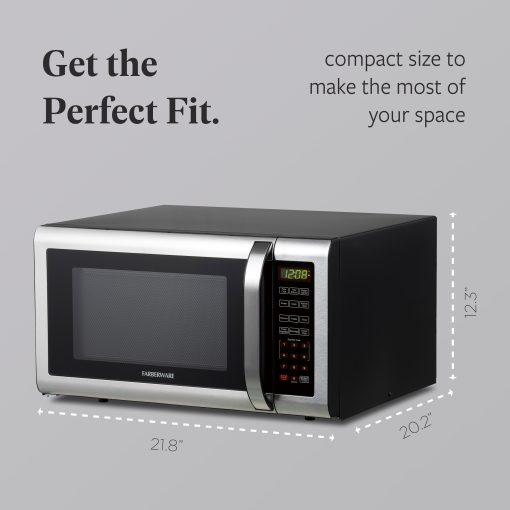 Farberware 1.6 Cu. Ft. Microwave Oven, Brushed Stainless Steel - Image 5