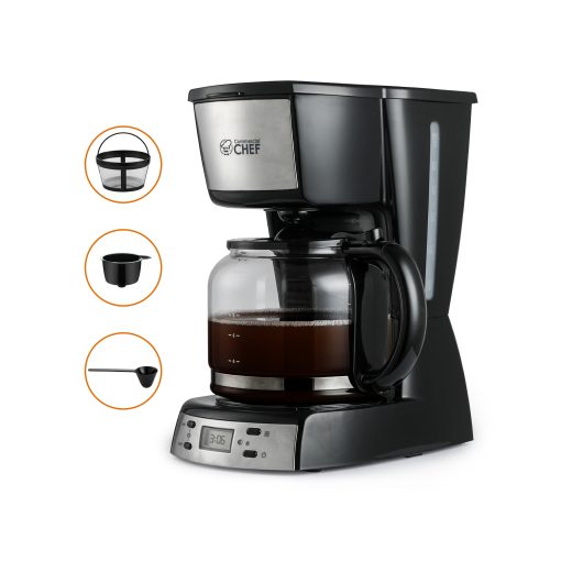 COMMERCIAL CHEF Coffee Maker with Nylon Coffee Filter, Black - Image 2