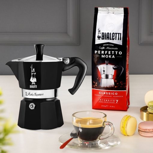 Bialetti 4952 Moka Express Espresso Maker, 3-Cups, Black - 8' x 11'